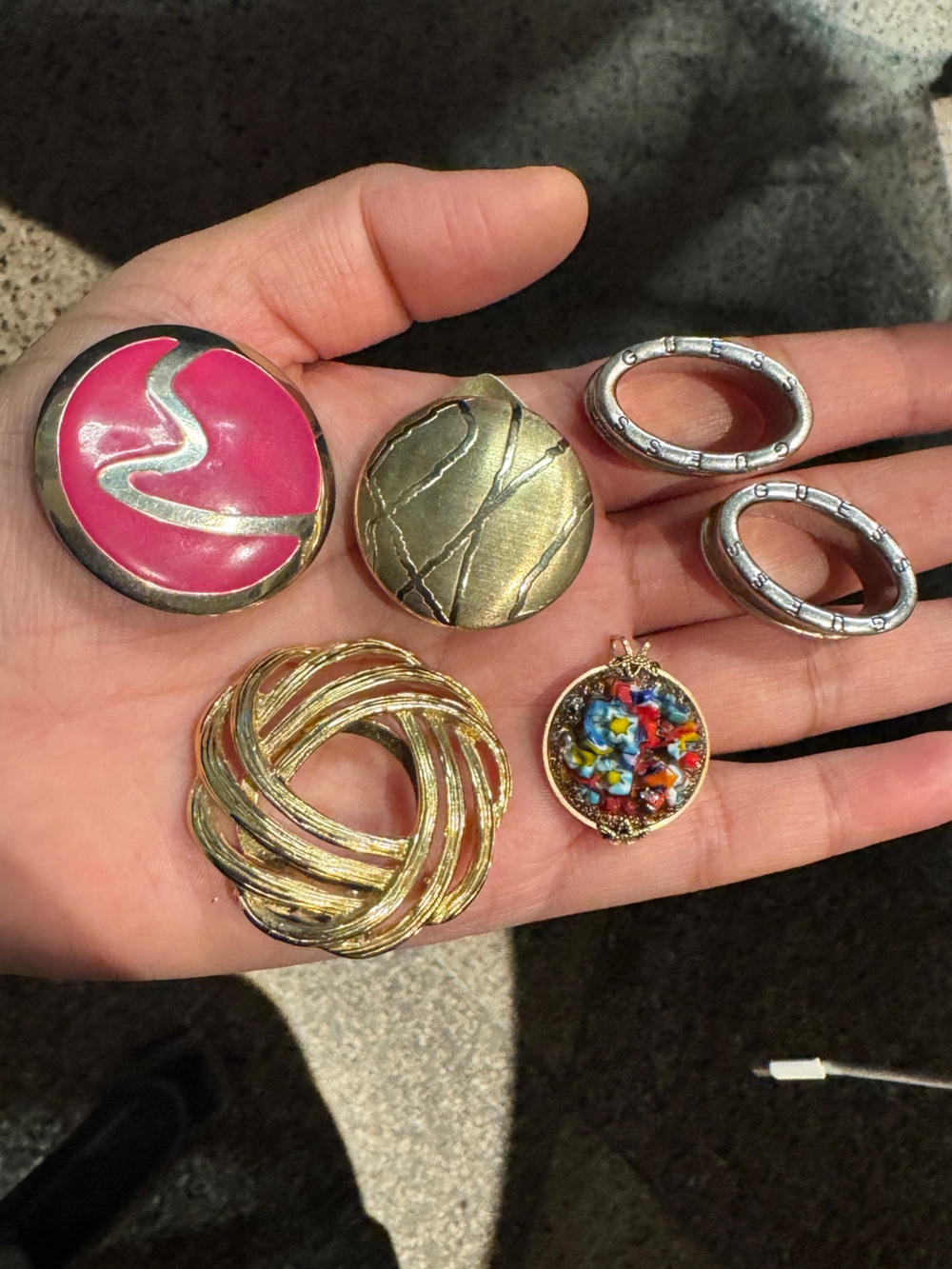 Vintage 6 pieces Scarf Clips